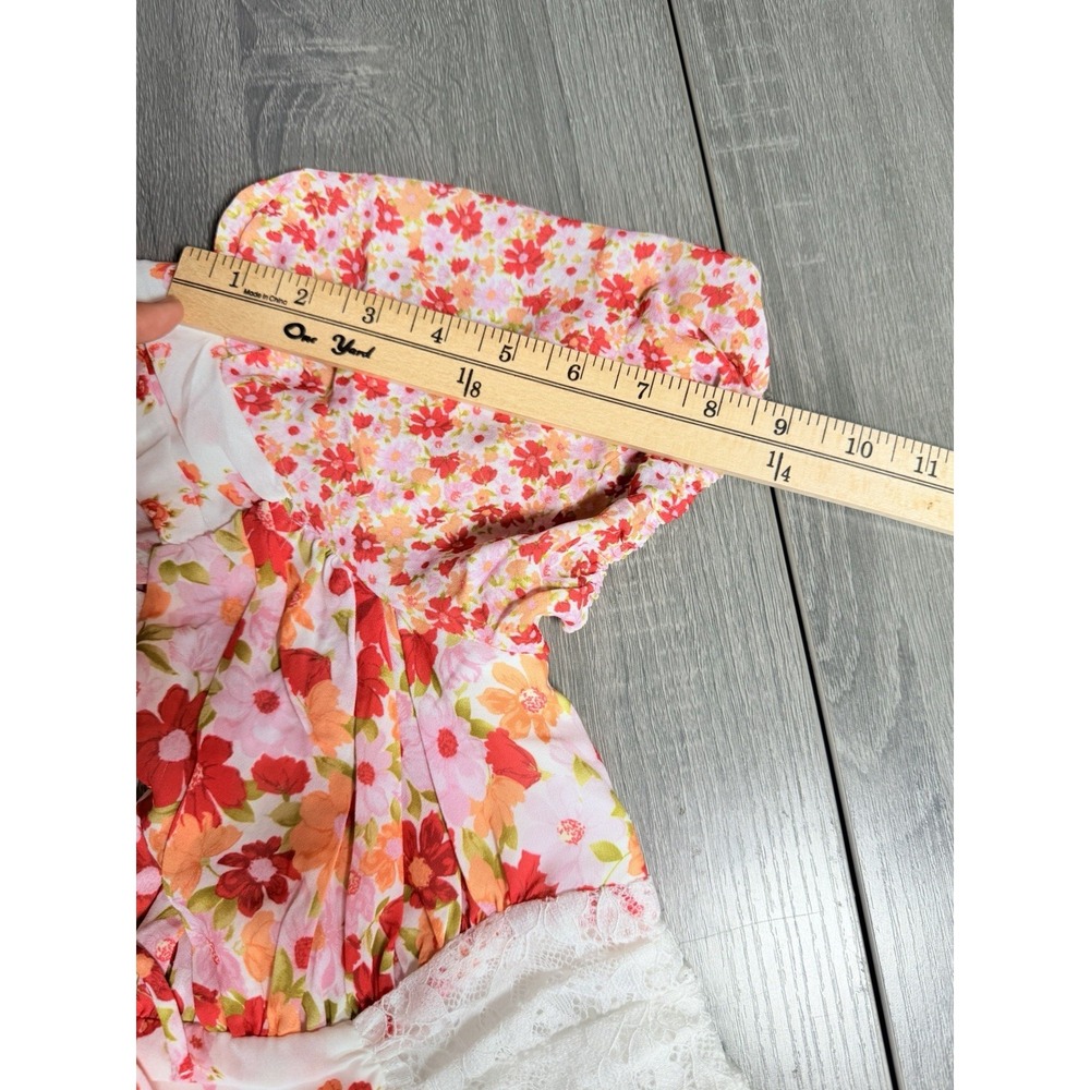 Altar'd State Aderny Floral Patchwork Mini Dress XL Cottagecore Coquette Lace - Picture 13 of 16
